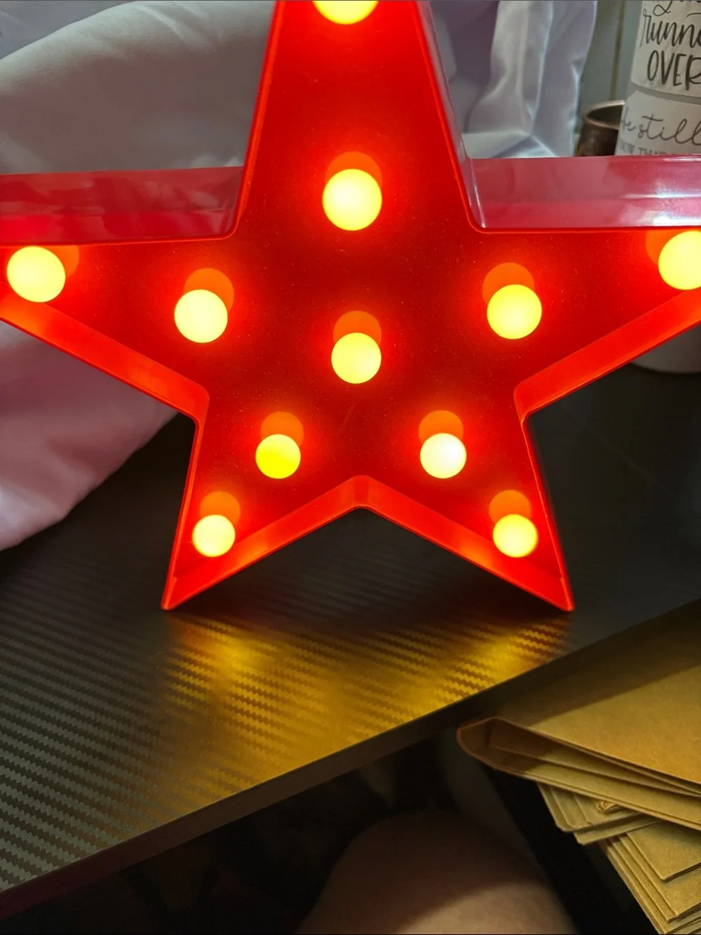 LED Red Star Table Accent Light by